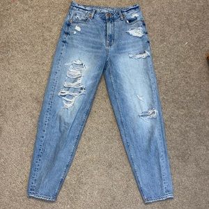Distressed Mom Jeans